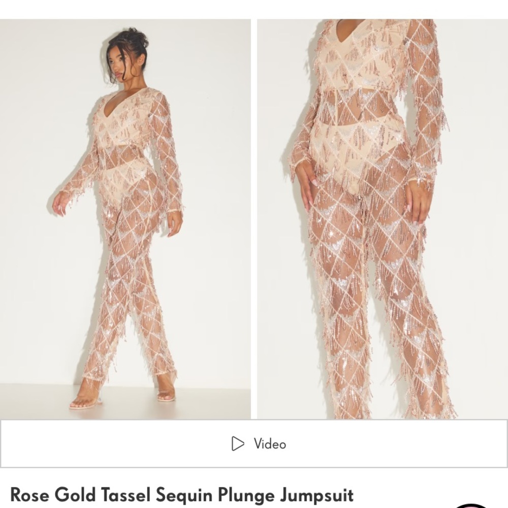 Pretty little thing sequin jumpsuit